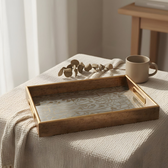 Wooden Tray Set 2 Pcs